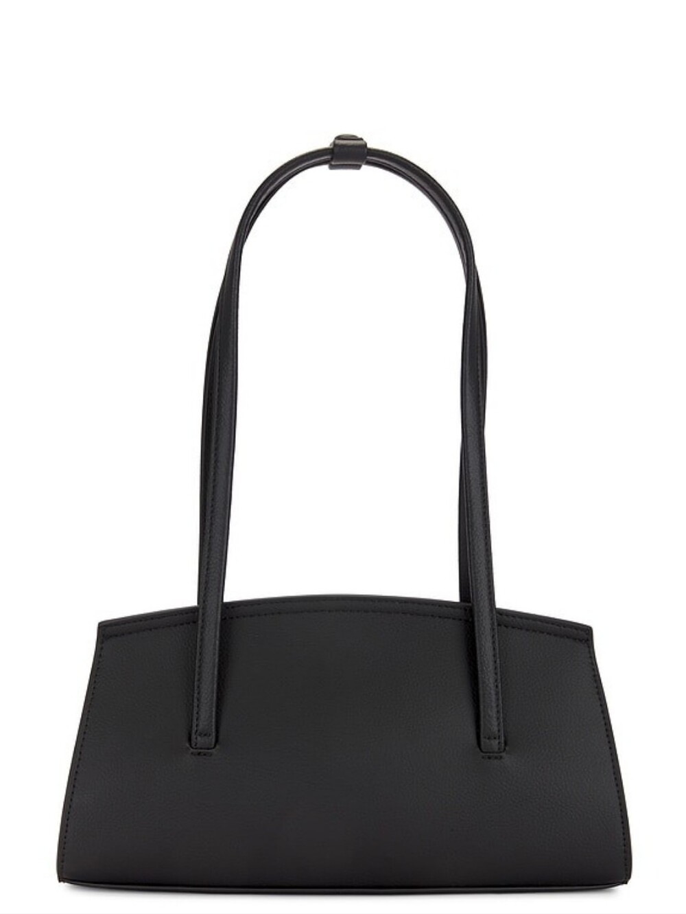 FREJA NEW YORK Caroline Bag - Pebbled Black Shoulder Bag with Thin Straps - Picture 9 of 9